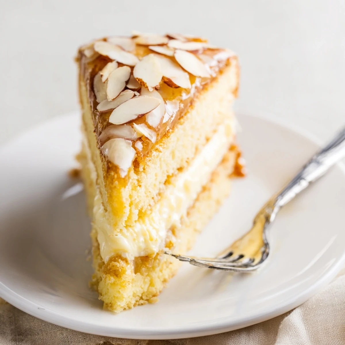 Bienenstich Mandel Kuchen Creme